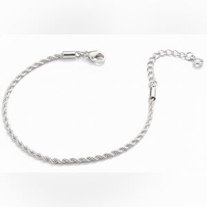14k Silver Rope Chain Bracelet